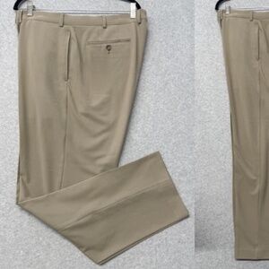 Lauren by Ralph Lauren Mens 40 x 32 Classic Fit Flat Front Suit Dress Pants Tan